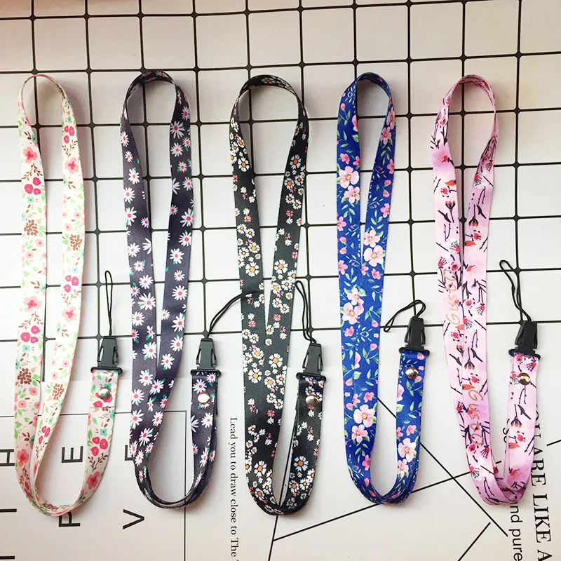 Tfshining Fashion Flowers Mobile Phone Straps Lanyard Neck Strap For Keys DIY Universal Phone Strap Rope For iphone Huawei Phone (2)