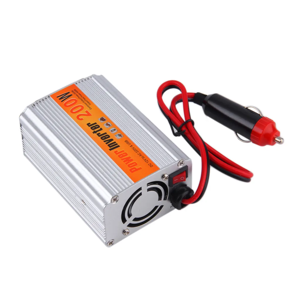 200W DC 12V to AC 220V Car Auto Power Inverter Converter Adapter Adaptor 200W USB New Dropping Shipping
200W DC 12V to AC 220V Car Auto Power Inverter Converter Adapter Adaptor 200W USB New Dropping Shipping