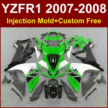 

STR Injection Motorcycle fairings for YAMAHA YZFR1 2007 2008 bodywork YZF R1 YZF1000 YZF 1000 07 08 black body parts R1 JUG