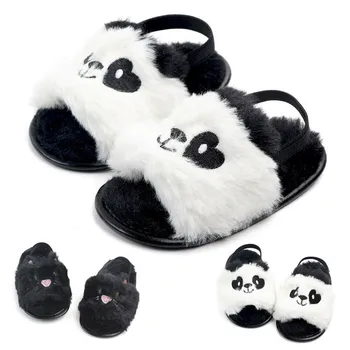 2019 Fashion Infant Baby Girl Soft Sole Sandals Toddler Fur Shoes Bow-Knot Sandal