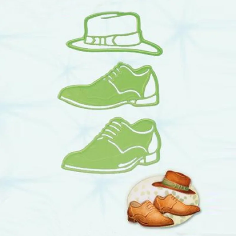 Ufurty Gentleman Shoes And Hat Set Metal Cutting Dies Cut DIY Craft Dies Scrapbooking for DIY Alubm Photo Card Cuts Decorations
Ufurty Gentleman Shoes And Hat Set Metal Cutting Dies Cut DIY Craft Dies Scrapbooking for DIY Alubm Photo Card Cuts Decorations