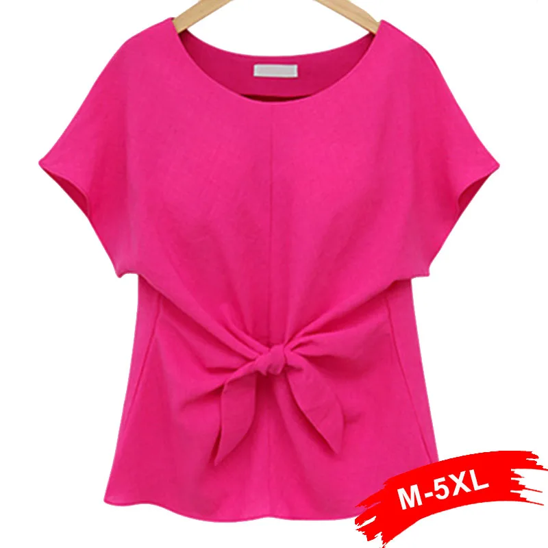 Summer Plus Size Bow Knotted Front Short Shirt 4XL 5XL Korean Short Sleeve Tie Blouses OL Lady Office Shirt Plus Size Women Tops
Summer Plus Size Bow Knotted Front Short Shirt 4XL 5XL Korean Short Sleeve Tie Blouses OL Lady Office Shirt Plus Size Women Tops