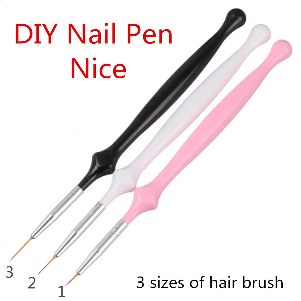 3ps/set 3 Sizes DIY Nail Dotting Pens Painting Drawing Art Liner Brush Lines Stripes Nail Art Superfine Brushes set Dotting Tool 
3ps/set 3 Sizes DIY Nail Dotting Pens Painting Drawing Art Liner Brush Lines Stripes Nail Art Superfine Brushes set Dotting Tool