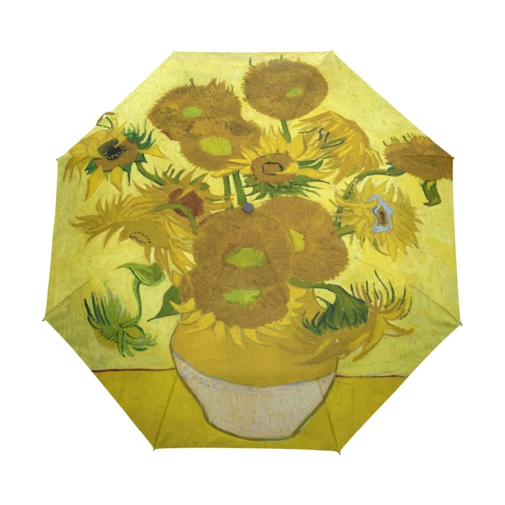 Famous Drawing Sunflowers 1890 Oil Painting Umbrella Foldable Women Rain Umbrella Automatic Windproof Rainy Umbrellas for Child
Famous Drawing Sunflowers 1890 Oil Painting Umbrella Foldable Women Rain Umbrella Automatic Windproof Rainy Umbrellas for Child