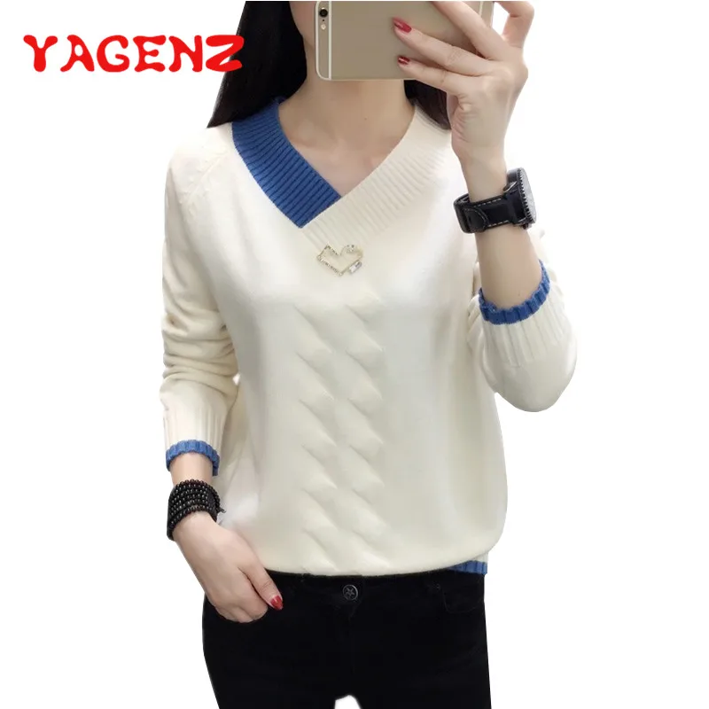 YAGENZ Fashion Women Sweater Warm Pullover and Jumpers Crewneck Pullover Twist Pull Jumpers Autumn Knitted Sweaters V neck 196
YAGENZ Fashion Women Sweater Warm Pullover and Jumpers Crewneck Pullover Twist Pull Jumpers Autumn Knitted Sweaters V neck 196
