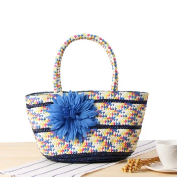 Handcuffs Colorful stripes Straw bag Beautiful simulation Flower Hand-woven bag College Wind Leisure Vacation Beach bag
Handcuffs Colorful stripes Straw bag Beautiful simulation Flower Hand-woven bag College Wind Leisure Vacation Beach bag