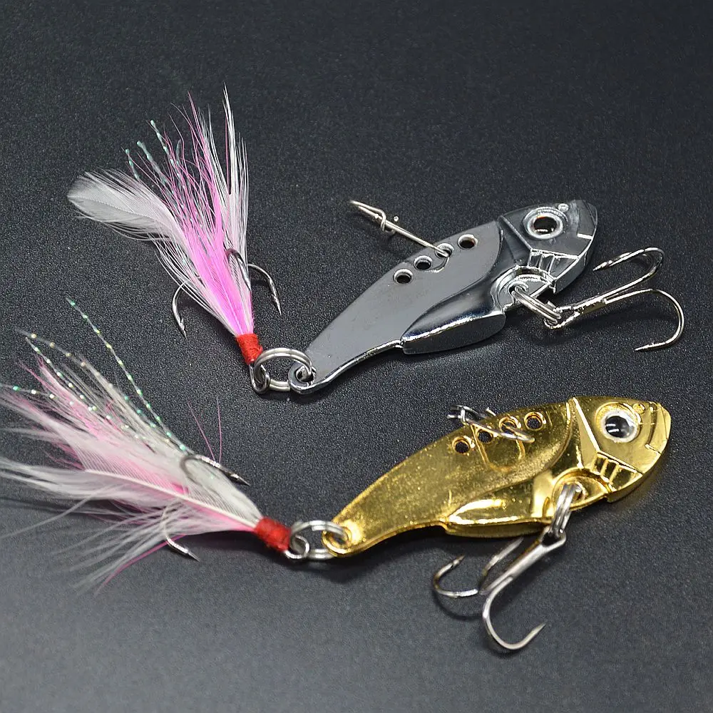 2Pcs 7g/12g Metal Spoon Wobbler Fishing Lure Bass Treble With 3 Hooks VIB Lead Fish Artificial bait Fishing Crank Bait lure
2Pcs 7g/12g Metal Spoon Wobbler Fishing Lure Bass Treble With 3 Hooks VIB Lead Fish Artificial bait Fishing Crank Bait lure