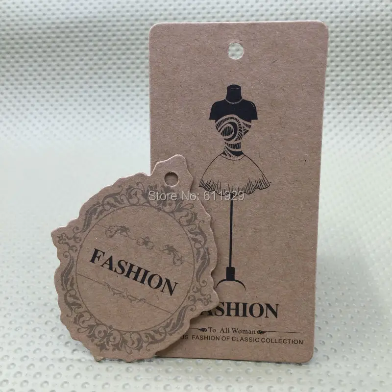 

customize clothing retro kraft paper hang tag/garment dress printed tags/swing tags/clothing label printing/trademark/logo/brand