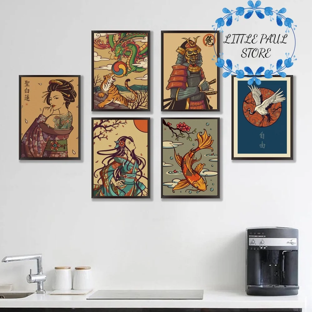 Classic Oriental Style Samurai Geisha Goddess White Crane Freedom Retro Art Canvas Poster Wall Picture for Living Room No Frame
Classic Oriental Style Samurai Geisha Goddess White Crane Freedom Retro Art Canvas Poster Wall Picture for Living Room No Frame