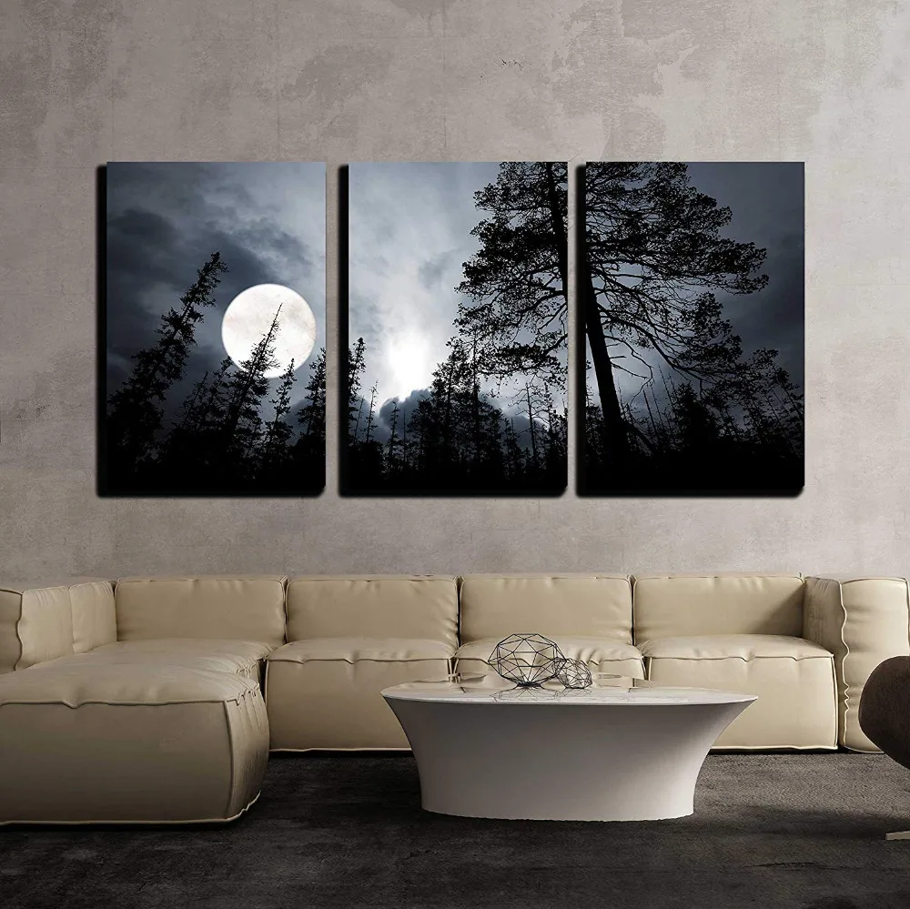 3 Panel Full Moon in The Forest - Modern Canvas Art Wall Decor Landscape Canvas Print Wall Art Drop shipping
3 Panel Full Moon in The Forest - Modern Canvas Art Wall Decor Landscape Canvas Print Wall Art Drop shipping