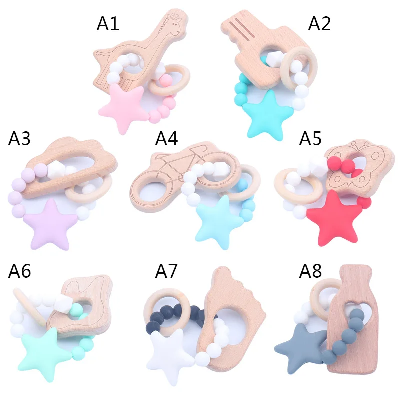 Lovely Cartoon Wood Teether 1Pc Pure Natural Star Pattern Baby Teething Nursing Beech Teether Baby Girl DIY Pendant Toy
Lovely Cartoon Wood Teether 1Pc Pure Natural Star Pattern Baby Teething Nursing Beech Teether Baby Girl DIY Pendant Toy