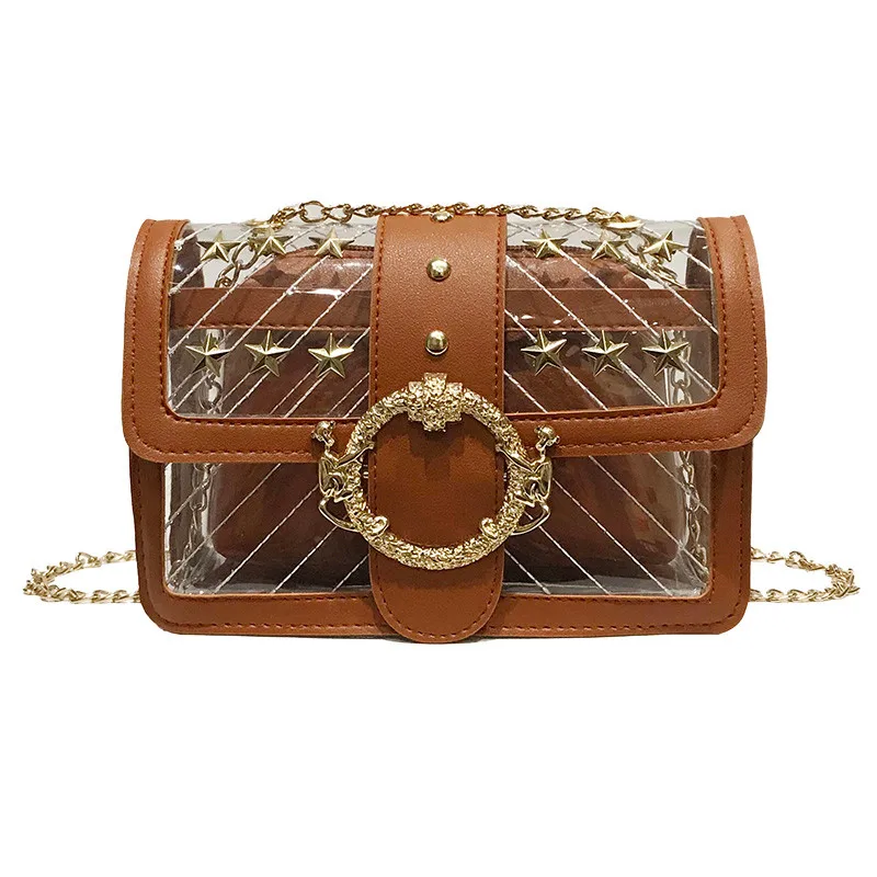 Women's Fashion Wild Diagonal Cross Bag Transparent Shoulder Bag Jelly Bag Transparent monkey lock fashion casual handbag
Women's Fashion Wild Diagonal Cross Bag Transparent Shoulder Bag Jelly Bag Transparent monkey lock fashion casual handbag
