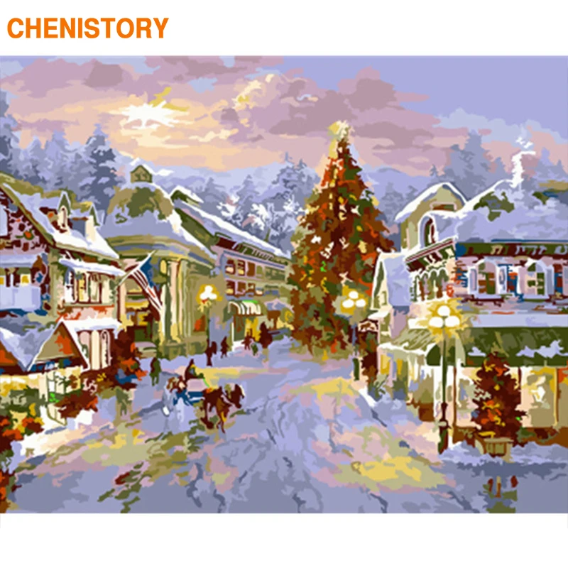 CHENISTORY Frame Christmas Picture DIY Painting By Numbers Landscape Snow Street Acrylic Paint By Numbers Modern Home Wall Arts
CHENISTORY Frame Christmas Picture DIY Painting By Numbers Landscape Snow Street Acrylic Paint By Numbers Modern Home Wall Arts
