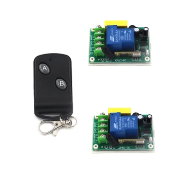 Latched Wireless Remote Switch System with AB Button On/Off controller + 2Receiver 220V 1CH 30A Learning code 315MHZ 4376
Latched Wireless Remote Switch System with AB Button On/Off controller + 2Receiver 220V 1CH 30A Learning code 315MHZ 4376