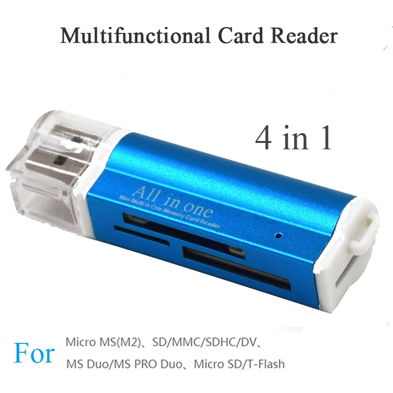 New Colorful 4-in-1 Multifunctional Aluminum Card Reader USB 2.0 High-Speed Card Reader Data Transfer External High Quality
New Colorful 4-in-1 Multifunctional Aluminum Card Reader USB 2.0 High-Speed Card Reader Data Transfer External High Quality
