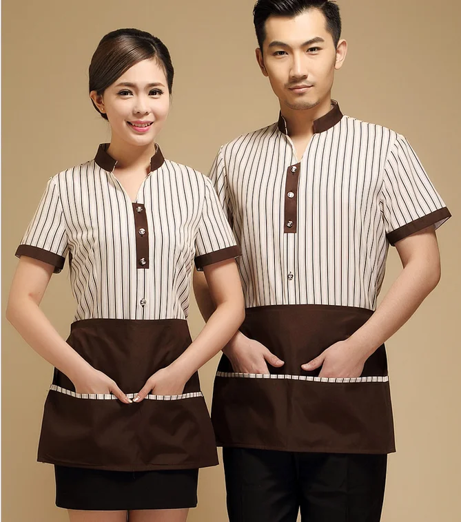 Hotel Waiter Uniform Restaurant Fast-food Clothing Waiter Short Sleeved Blouse with Apron
Hotel Waiter Uniform Restaurant Fast-food Clothing Waiter Short Sleeved Blouse with Apron
