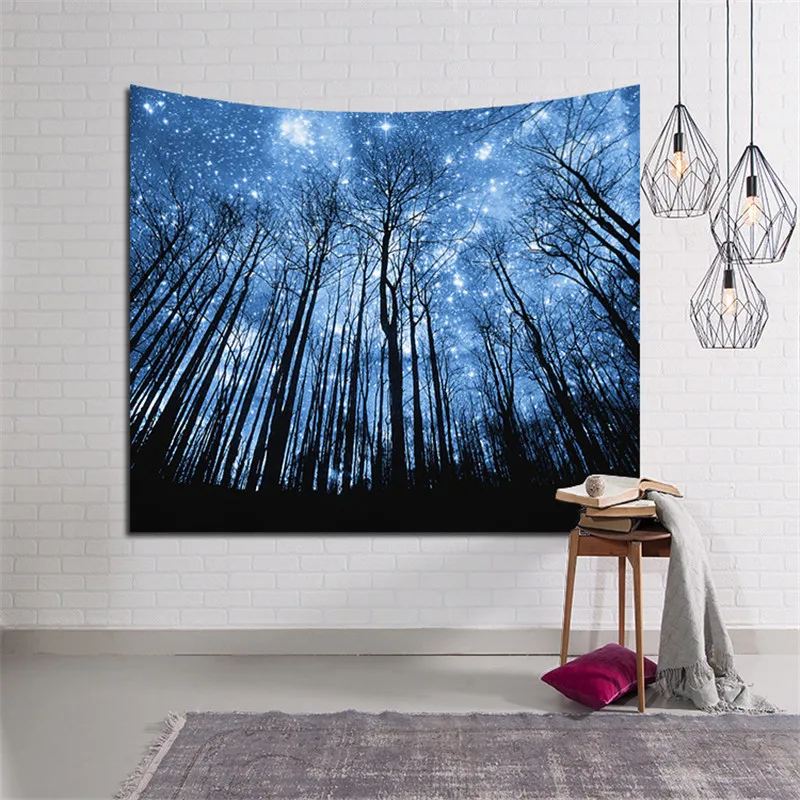 

Digital printed tapestry/wall carpet/beach towel jungle series Home Decorations Wall Hanging Forest Starry Night Tapestries For