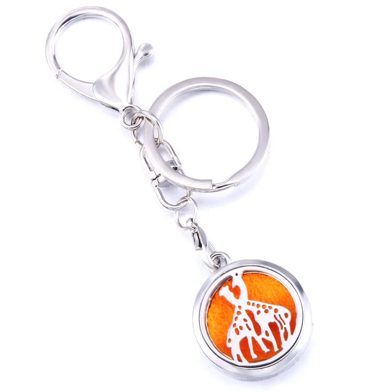 High Quality Giraffe Charm Stainless Steel Aroma Keychain Aromatherapy Essential Oil Diffuser Perfume Locket Keyring Jewelry
High Quality Giraffe Charm Stainless Steel Aroma Keychain Aromatherapy Essential Oil Diffuser Perfume Locket Keyring Jewelry