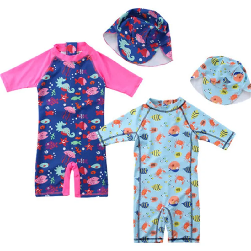 2018 Summer Children Sun Protective Swimsuit+Swim Cap 2Pcs/Set 2018 Kids Surfing Beach Swimwear Baby Boy Girls Cartoon Swimsuit
2018 Summer Children Sun Protective Swimsuit+Swim Cap 2Pcs/Set 2018 Kids Surfing Beach Swimwear Baby Boy Girls Cartoon Swimsuit