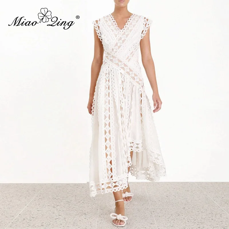 MIAOQING Cutaway patchwork dresses for women with v-neck, high-waisted, asymmetrical sleeveless dresses for women in summer 2019
MIAOQING Cutaway patchwork dresses for women with v-neck, high-waisted, asymmetrical sleeveless dresses for women in summer 2019
