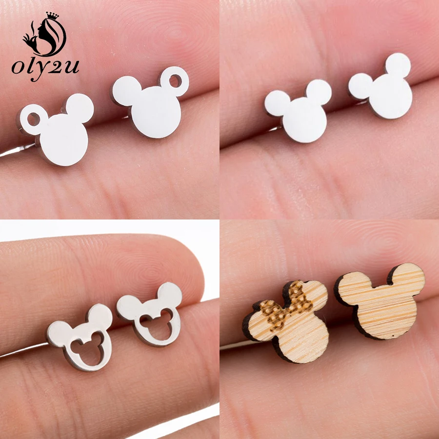 Oly2u Cute Mickey Stud Earrings For Women Mouse Stainless Steel Studs Earring Fashion Jewelry Small Animal Earrings brincos
Oly2u Cute Mickey Stud Earrings For Women Mouse Stainless Steel Studs Earring Fashion Jewelry Small Animal Earrings brincos