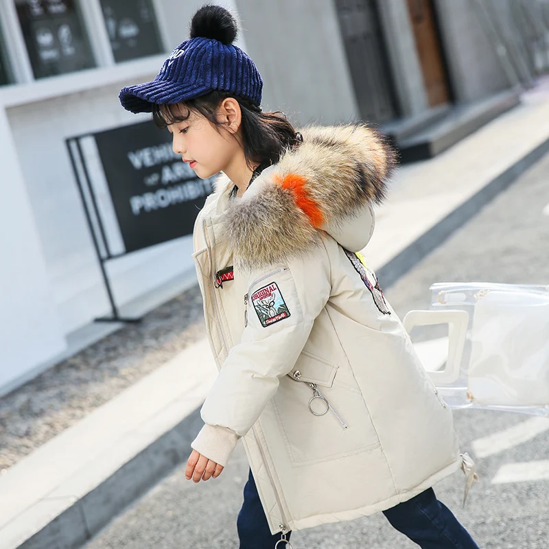 Girls Winter Coat 2018 Big Real Fur Hooded Embroidery Long Parkas for Teenage Girl Kid Girl Winter Jacket 12 years
Girls Winter Coat 2018 Big Real Fur Hooded Embroidery Long Parkas for Teenage Girl Kid Girl Winter Jacket 12 years
