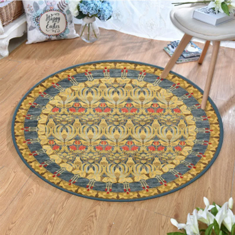 Round Pastoral Jacquard Carpets Sofa Coffee Table Floor Mat For Living Room Computer Chair Floor Mat Bedroom Hallway Rug
Round Pastoral Jacquard Carpets Sofa Coffee Table Floor Mat For Living Room Computer Chair Floor Mat Bedroom Hallway Rug