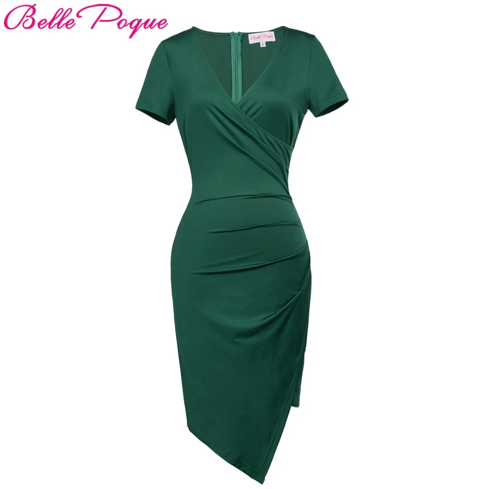Belle Poque Women 1950s Bodycon Office Dress Short Sleeve Elegant Pleated Work Sexy Summer Female Casual Sheath Pencil Dresses
Belle Poque Women 1950s Bodycon Office Dress Short Sleeve Elegant Pleated Work Sexy Summer Female Casual Sheath Pencil Dresses