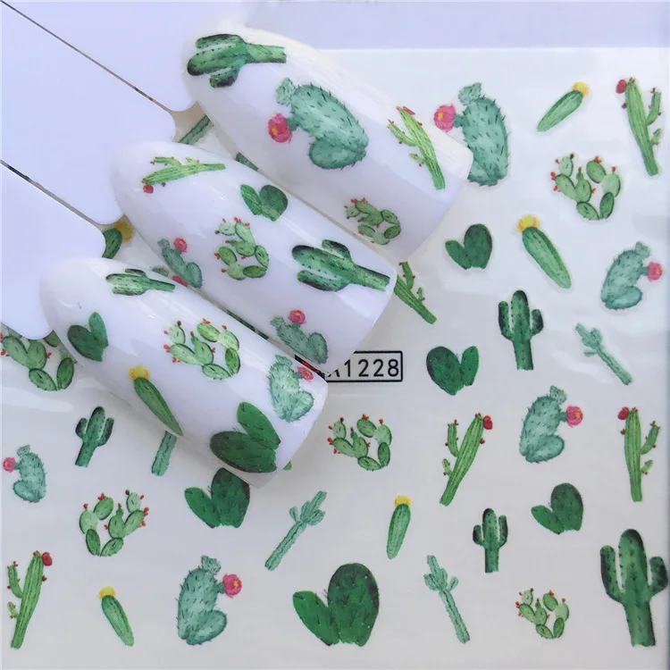 Nail stickers art decoration slider cactus Prickly pear flower lemon feather design Water decals manicure lacquer accessoires
Nail stickers art decoration slider cactus Prickly pear flower lemon feather design Water decals manicure lacquer accessoires