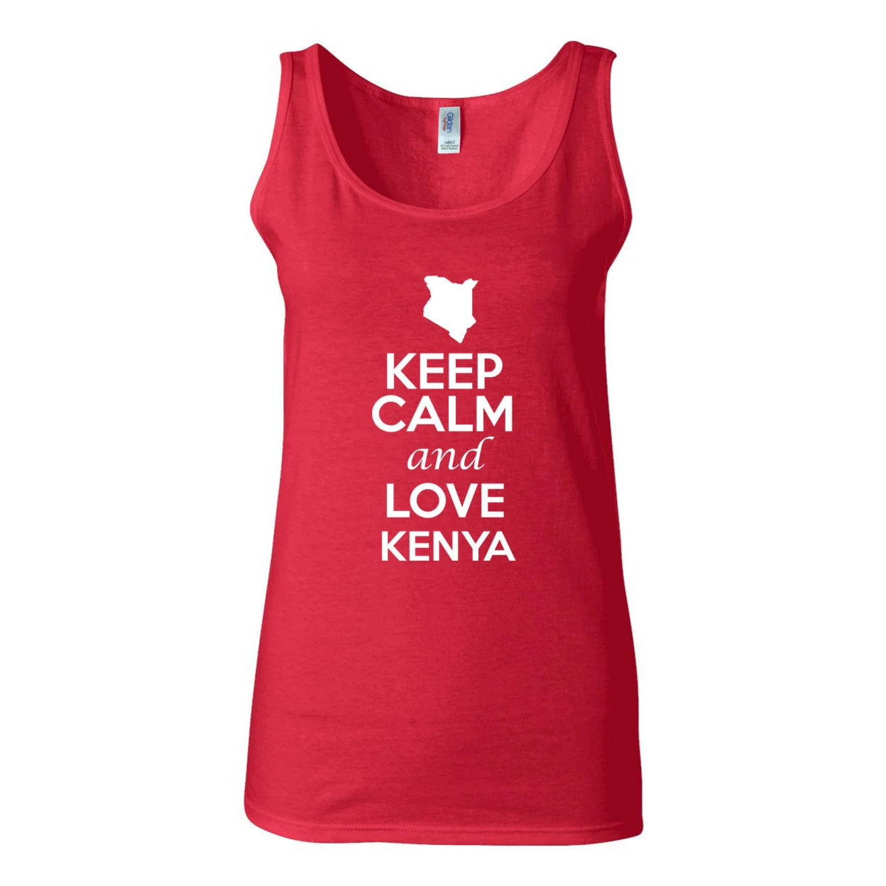 Junior Keep Calm And Love Kenya Country Patriotic Novelty Sleeveless Tank Top 1269 (4)