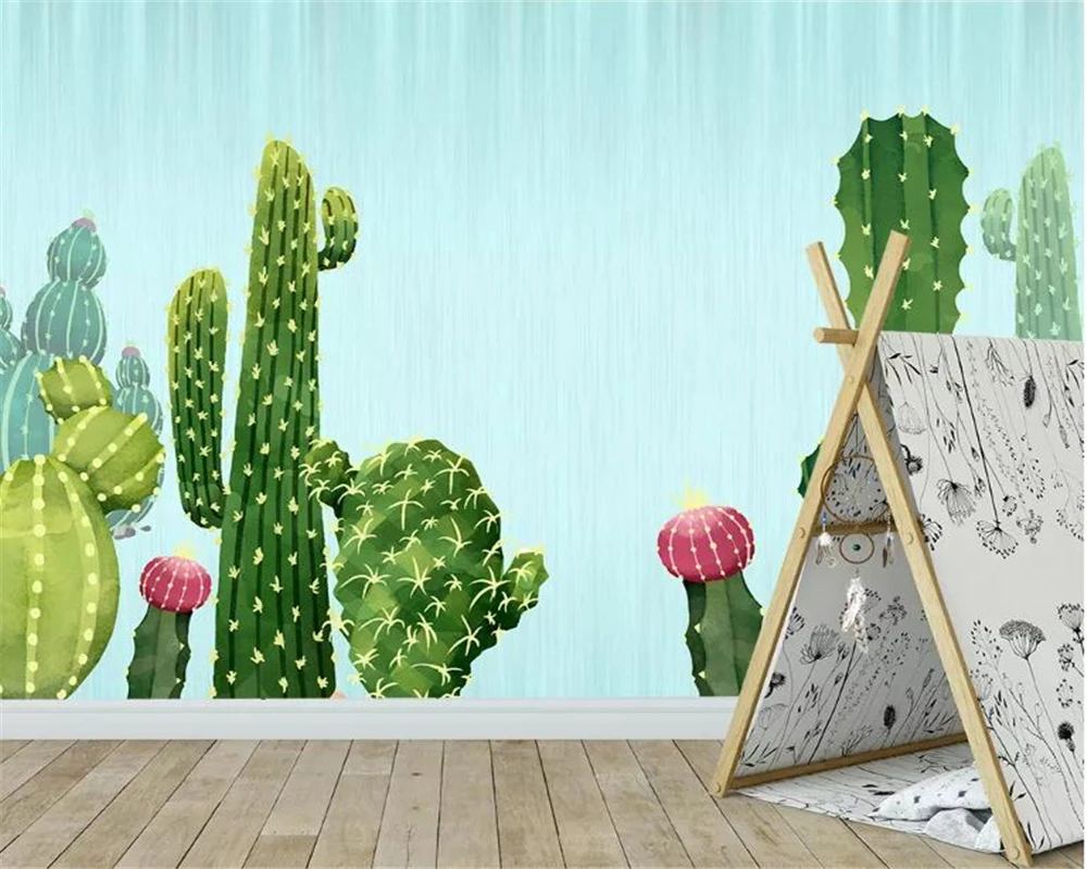 Beibehang Custom wallpaper mural Bedroom living room background wall Watercolor cactus plant cactus flower 3d wallpaper behang
Beibehang Custom wallpaper mural Bedroom living room background wall Watercolor cactus plant cactus flower 3d wallpaper behang