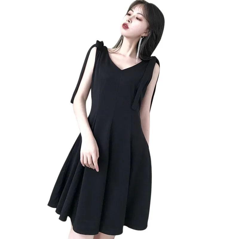 Women's Fashion Solid Color Lace Up Dresses V-Neck Sleeveless Elastic Waist A-Line Dress
Women's Fashion Solid Color Lace Up Dresses V-Neck Sleeveless Elastic Waist A-Line Dress