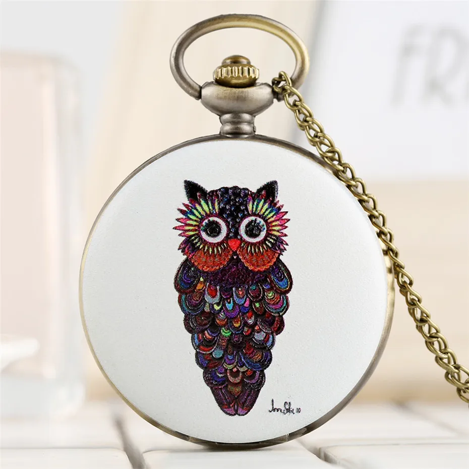 Antique Arts Owl Display Quartz Pocket Watch Bronze Vintage Clock Souvenir Pendant Necklace Watch Gifts Men Women with Chain
Antique Arts Owl Display Quartz Pocket Watch Bronze Vintage Clock Souvenir Pendant Necklace Watch Gifts Men Women with Chain