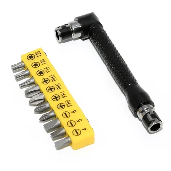 L-shape Double Head Socket Wrench 1/4" Hex Socket Wrench with Various Screwdriver Bits
L-shape Double Head Socket Wrench 1/4" Hex Socket Wrench with Various Screwdriver Bits