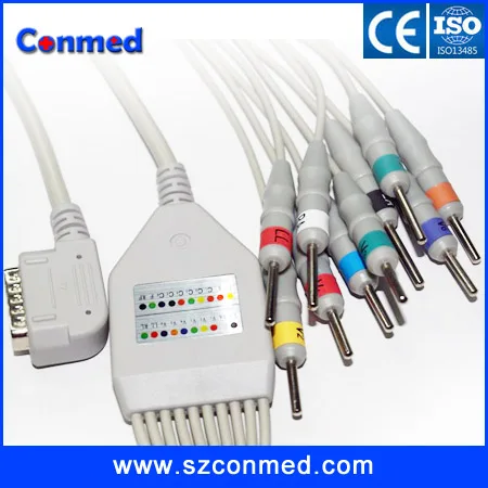 Compatibe New Kenz PC-109 10 Lead EKG Cable with IEC Banana 4.0 plug, Kenz ECG 108 with CE approved Kanz ECG 108/110,1203,1205
Compatibe New Kenz PC-109 10 Lead EKG Cable with IEC Banana 4.0 plug, Kenz ECG 108 with CE approved Kanz ECG 108/110,1203,1205
