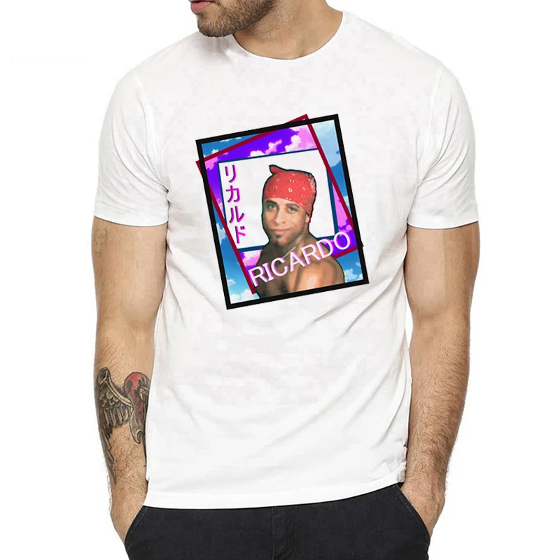 Vintage Funny Ricardo Milos Men T Shirt Anime Vaporwave Aesthetic T Shirts Print Cotton T-shirt Top Tee Harajuku punk T Shirt
Vintage Funny Ricardo Milos Men T Shirt Anime Vaporwave Aesthetic T Shirts Print Cotton T-shirt Top Tee Harajuku punk T Shirt