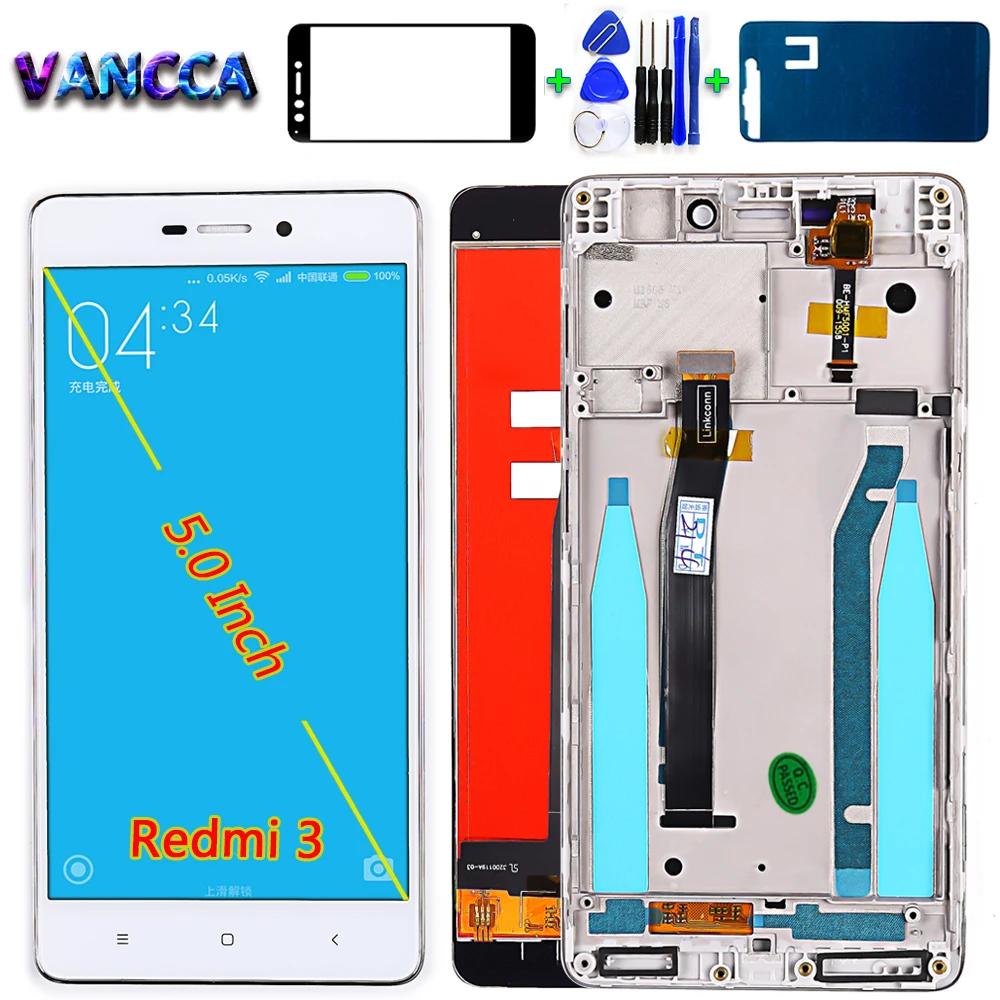Vancca 5.0 inch Lcd display For Xiaomi Redmi 3S touch screen Redmi 3 Pro / 3S Pro Prime Digitizer Assembly Frame With Free tools
Vancca 5.0 inch Lcd display For Xiaomi Redmi 3S touch screen Redmi 3 Pro / 3S Pro Prime Digitizer Assembly Frame With Free tools