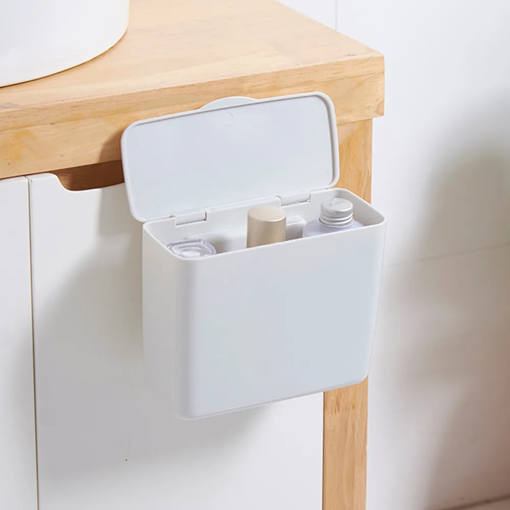 Desktop Plastic Box Bathroom Makeup Storage Box Kitchen Garbage Bag Storage Box Home Cabinet Door Hangable Storage Box with Lid
Desktop Plastic Box Bathroom Makeup Storage Box Kitchen Garbage Bag Storage Box Home Cabinet Door Hangable Storage Box with Lid