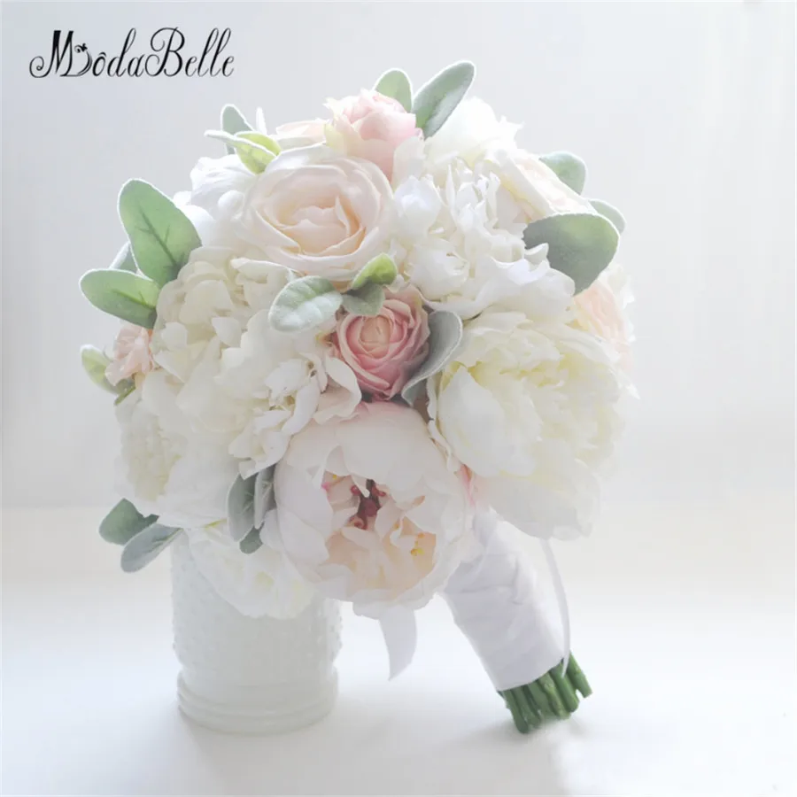 

Ivory Silk Flowers Peonies Wedding Bouquet Roses For Sale Bridal Bouquet Bridesmaid Holding Flowers Decoration Rustic