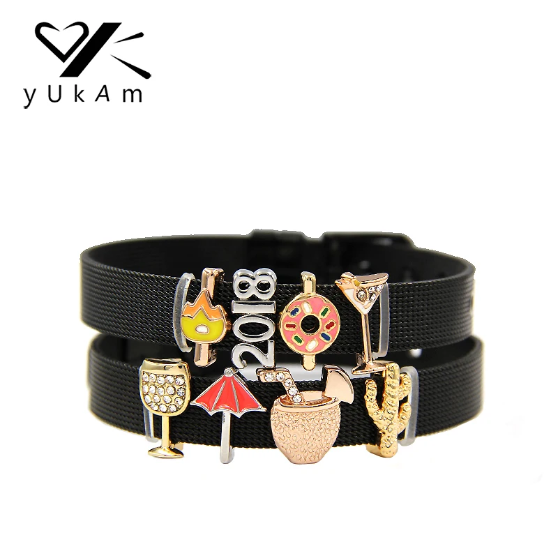 YUKAM Jewelry Pave Slider Crystal Cactus Drink Goblet Cup Umbrella Doughnut Fire Slide Charm Keeper for DIY Mesh Bracelet Making
YUKAM Jewelry Pave Slider Crystal Cactus Drink Goblet Cup Umbrella Doughnut Fire Slide Charm Keeper for DIY Mesh Bracelet Making