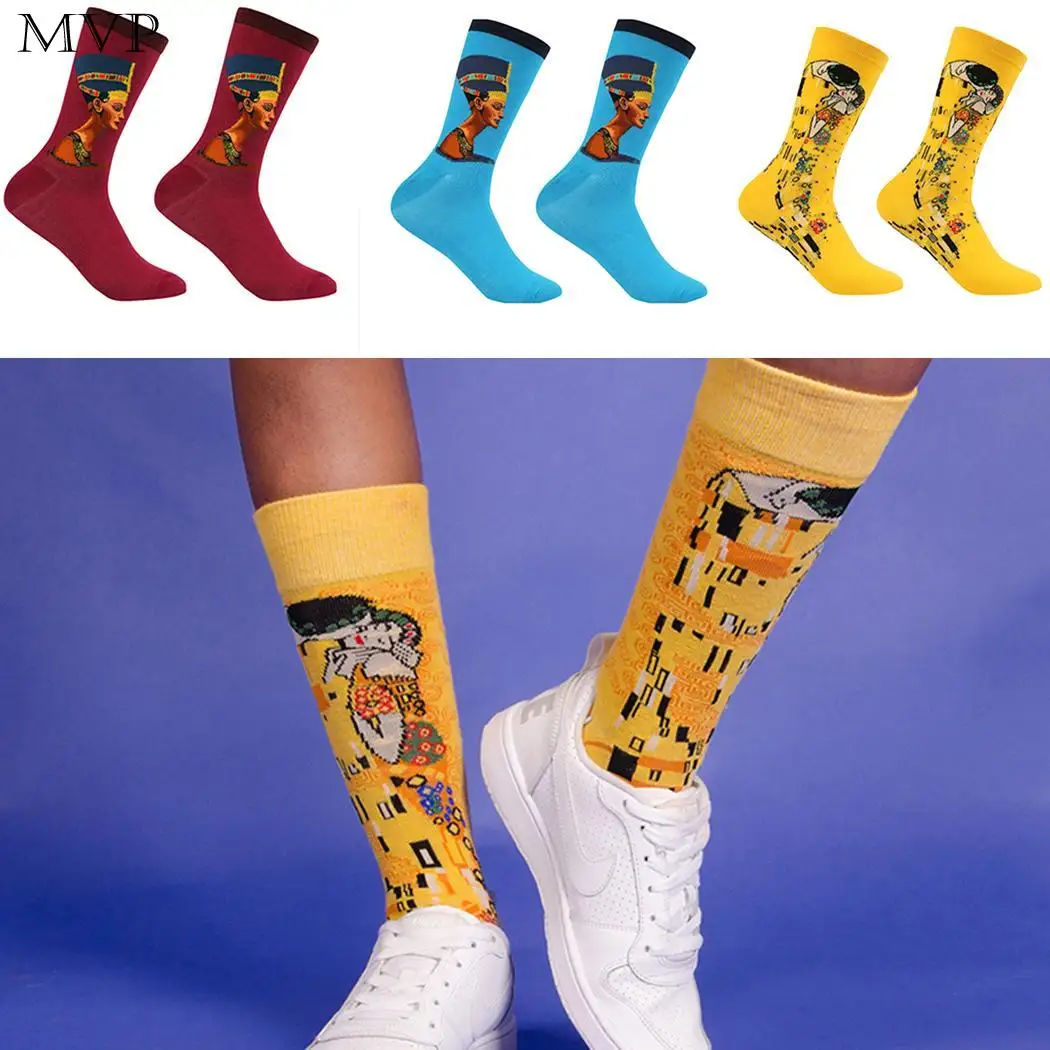 Women Men Casual Painting Character Pattern Stretchy Spring, Fall, Winter Cotton Socks
Women Men Casual Painting Character Pattern Stretchy Spring, Fall, Winter Cotton Socks