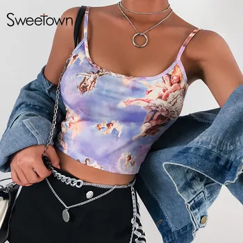 Sweetown Sexy Bralette Crop Top Camisole Greek Mythology Cartoon Graphic Tees Women Sexy Sleeveless 2019 Spring Summer Cami Top
Sweetown Sexy Bralette Crop Top Camisole Greek Mythology Cartoon Graphic Tees Women Sexy Sleeveless 2019 Spring Summer Cami Top