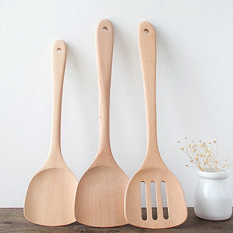 1/2PCS No Paint Cooking Utensils Long Handle Wooden Slotted Turners Pancake Shovel Pot Spatula Frying Fish Shovel Kitchen Tool
1/2PCS No Paint Cooking Utensils Long Handle Wooden Slotted Turners Pancake Shovel Pot Spatula Frying Fish Shovel Kitchen Tool