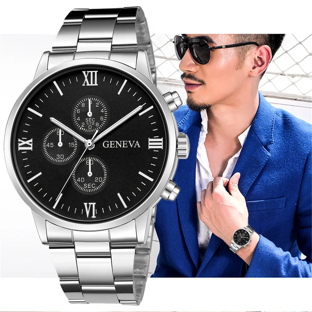 Men's Fashion Sport Stainless Steel Case Leather Band Quartz Analog Wrist Watch Masculino man watch 2019 unisex clock
Men's Fashion Sport Stainless Steel Case Leather Band Quartz Analog Wrist Watch Masculino man watch 2019 unisex clock