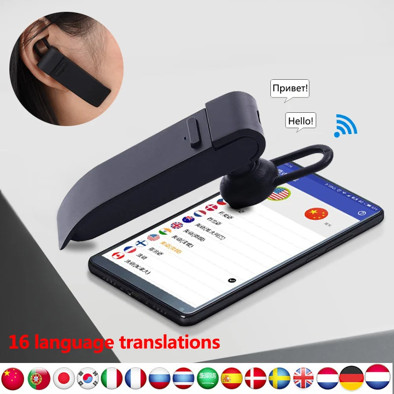 Mini Wireless Bluetooth Translator Earphone Smart 16 Languages instant Translate Headphone Mobile Phone Headset Voice Translator
Mini Wireless Bluetooth Translator Earphone Smart 16 Languages instant Translate Headphone Mobile Phone Headset Voice Translator