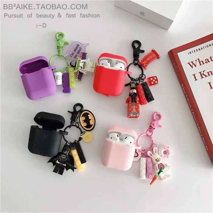 Buzz Lightyear Batman Building Block Doll Keychain Silicone Bluetooth Wireless Earphone Case AirPods Protective Skin Cover Box
Buzz Lightyear Batman Building Block Doll Keychain Silicone Bluetooth Wireless Earphone Case AirPods Protective Skin Cover Box