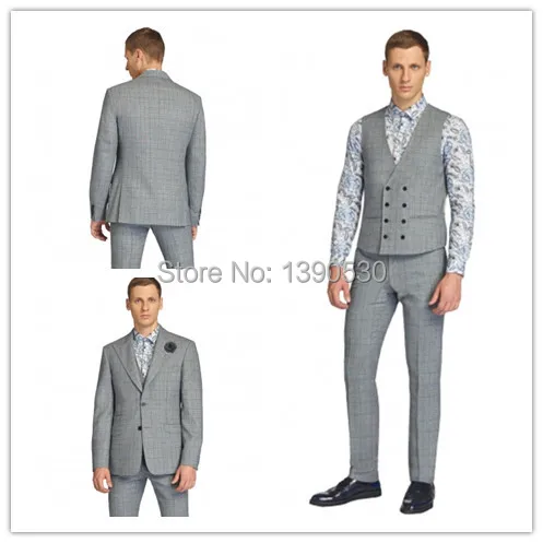 New Arriving Grey Glen 100% wool 3 pieces(jacket+pants+vest) two button slim notch lapel made to measure suits for men
New Arriving Grey Glen 100% wool 3 pieces(jacket+pants+vest) two button slim notch lapel made to measure suits for men