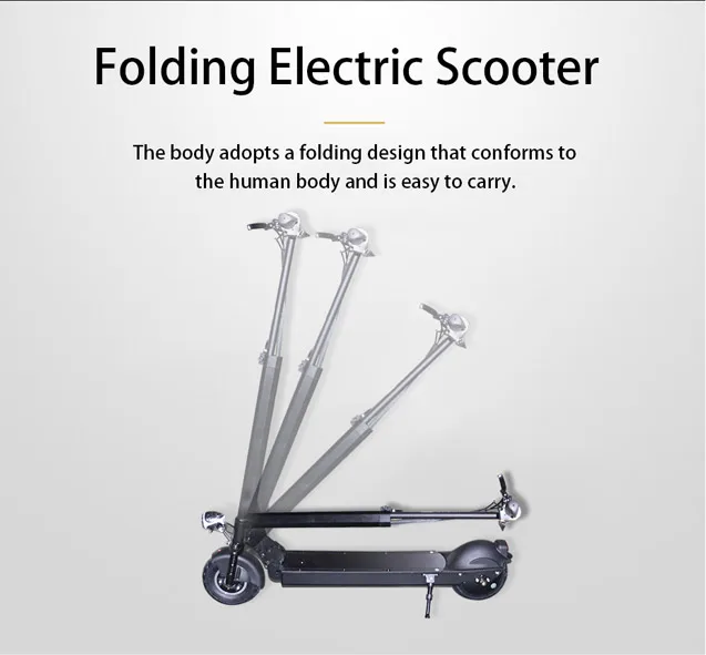 Discount Electric Scooter city road fold hoverboad bike Adulto 8 inch 36V 500W scooter monopattino elettrico Foldable Electric Scooter 4