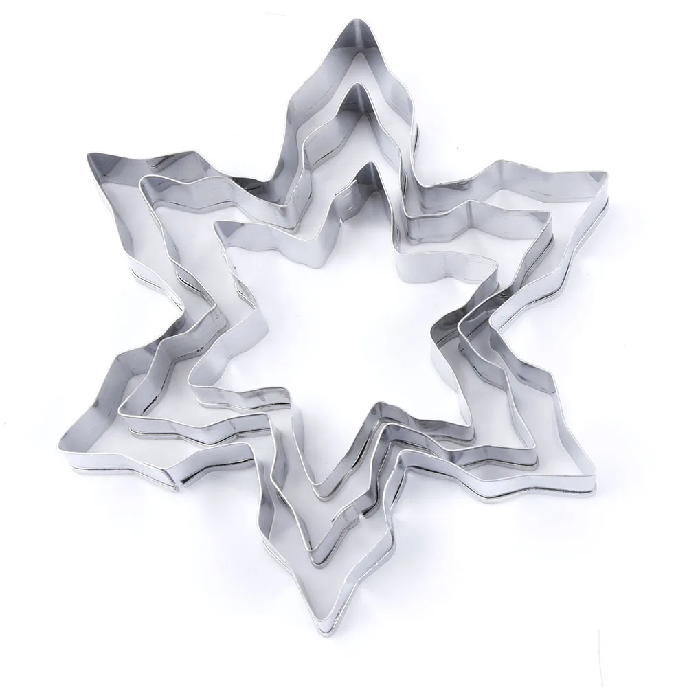 Snowflake Shape Cookie Cutter 3 pcs/Lot Stainless Steel Snow Form Cookie Mold DIY Fondant Chocolate cake Decoration Mould
Snowflake Shape Cookie Cutter 3 pcs/Lot Stainless Steel Snow Form Cookie Mold DIY Fondant Chocolate cake Decoration Mould