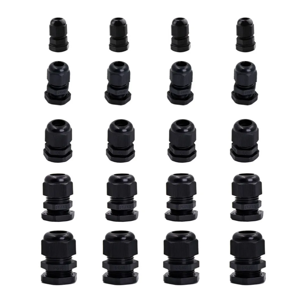 20pcs PG7 PG9 PG11 PG13.5 PG16 Thread Nylon Cable Gland Wire Connector Waterproof M12 M16 M18 M20 M22 Plastic Cable Gland
20pcs PG7 PG9 PG11 PG13.5 PG16 Thread Nylon Cable Gland Wire Connector Waterproof M12 M16 M18 M20 M22 Plastic Cable Gland